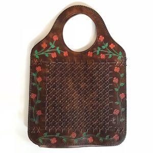 Faux Leather Flower Bag